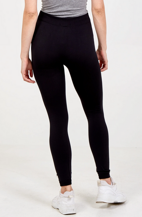 Basic Seamless Leggings - Black - Samanta Factory