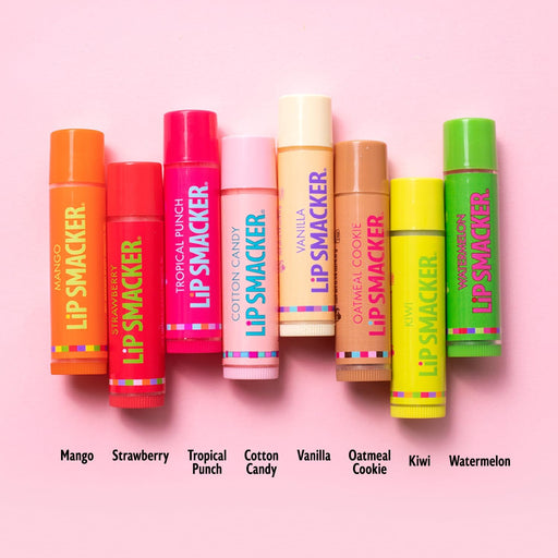  8-piece fruity flavored lip gloss set with high-shine, moisturizing formula
