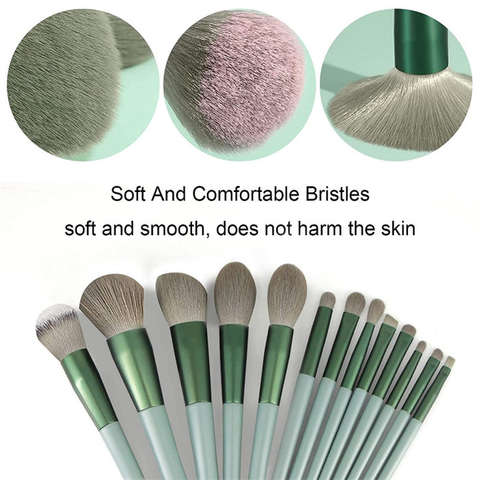 ✨ 13-PIECE MAKEUP BRUSH SET | Vegan & Cruelty-Free 🌱 (Full Face Kit for £10! UK Fast Ship) - Samanta Factory