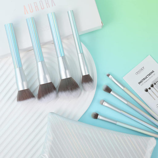 12-piece premium makeup brush set with beauty blender, cleaning tool, and storage capsule