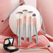 Professional 18-Piece Makeup Brush Set with Premium Synthetic Brushes and PU Leather Bag