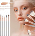 Professional 18-Piece Makeup Brush Set with Premium Synthetic Brushes and PU Leather Bag