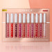 10Pcs/Set Nude Lip Gloss Matte Velvet Lipstick Waterproof Long-Lasting Liquid Lipstick Women Moist Lip Tint