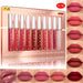 Waterproof and long-lasting lip gloss set with rich matte shades