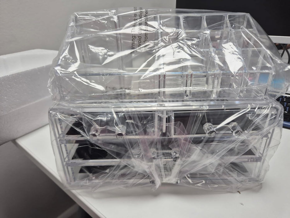 Make up Organiser for Women Teenagers Acrylic Drawers Makeup Storage 12Cm X 24Cm X 22Cm Clear Bathroom Bedroom Dressing Table Organiser Jewellery Beauty Skincare 4 Tier Cosmetic Storage Box