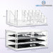 Make up Organiser for Women Teenagers Acrylic Drawers Makeup Storage 12Cm X 24Cm X 22Cm Clear Bathroom Bedroom Dressing Table Organiser Jewellery Beauty Skincare 4 Tier Cosmetic Storage Box