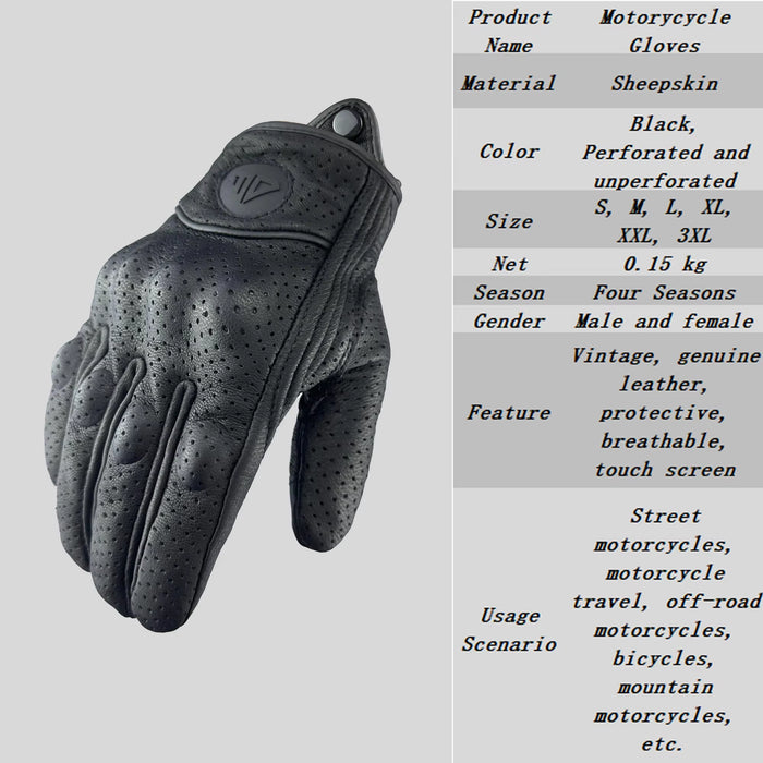 Motorcycle Gloves Men Women Moto Leather Cycling Winter Glove Motorbike Motorcross ATV Motor New S-3XL XXL Bicycle Protection
