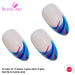 False Nails by Bling Art Glitter Blue 24 Almond Stiletto Long Fake - Samanta Factory