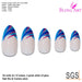 False Nails by Bling Art Glitter Blue 24 Almond Stiletto Long Fake - Samanta Factory