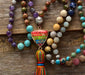 7 Chakra Triangle Charm Tassel Necklace - Samanta Factory