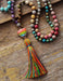 7 Chakra Triangle Charm Tassel Necklace - Samanta Factory