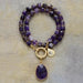 Amethyst Necklace – 30" Boho Crystal Pendant w/ Gold Chain! 💎✨ - Samanta Factory