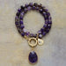 Amethyst Necklace – 30" Boho Crystal Pendant w/ Gold Chain! 💎✨ - Samanta Factory