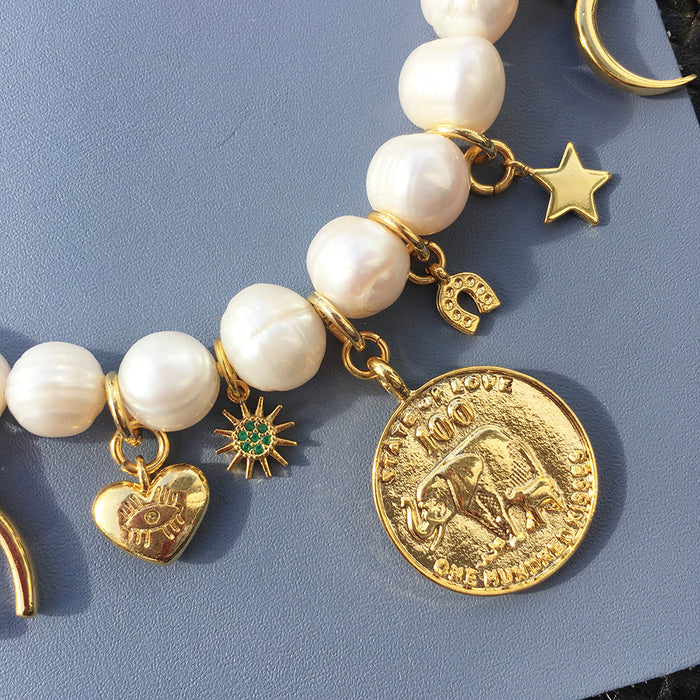 Lucky Charm Pearl Necklace - Samanta Factory