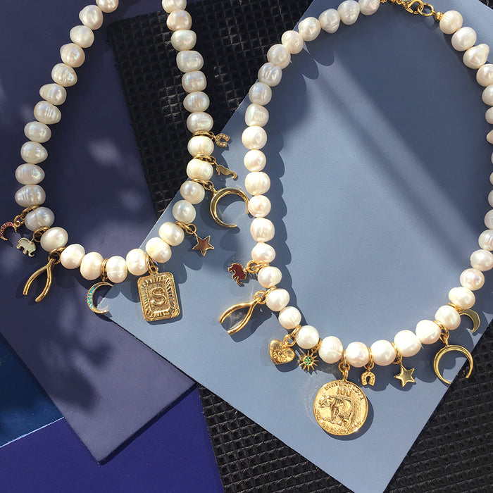 Lucky Charm Pearl Necklace - Samanta Factory