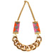 Priestess II Necklace - Pink / Green - Samanta Factory
