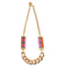 Priestess II Necklace - Pink / Green - Samanta Factory
