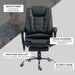 Vinsetto Executive Massage Chair | 6-Point Heated Vibration - PU Leather Office Throne w/ Footrest (£201.96) - Samanta Factory