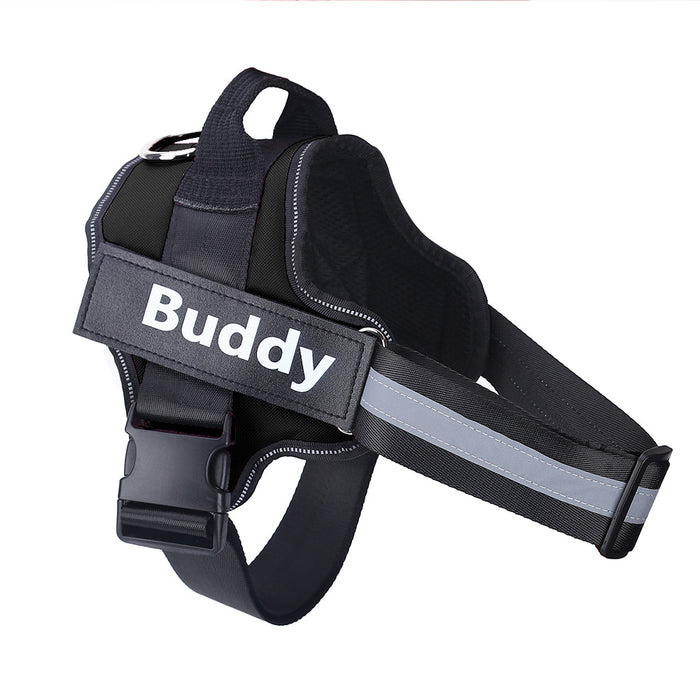 Personalized Dog Harness NO PULL Reflective Breathable Adjustable Pet Harness Vest For Small Large Dog Custom Patch Pet Supplies - Samanta Factory