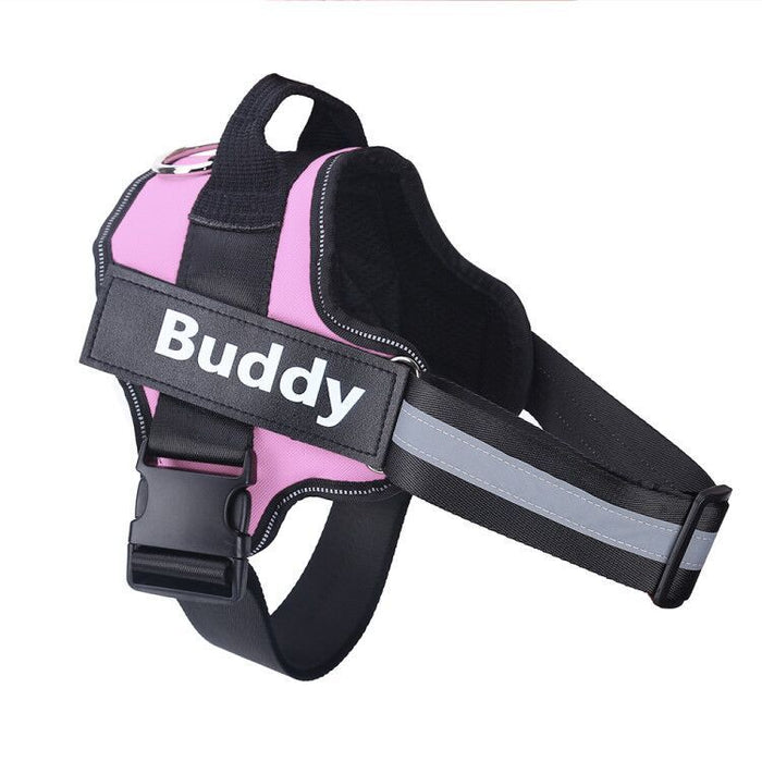 Personalized Dog Harness NO PULL Reflective Breathable Adjustable Pet Harness Vest For Small Large Dog Custom Patch Pet Supplies - Samanta Factory