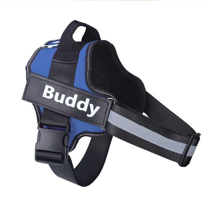 Personalized Dog Harness NO PULL Reflective Breathable Adjustable Pet Harness Vest For Small Large Dog Custom Patch Pet Supplies - Samanta Factory