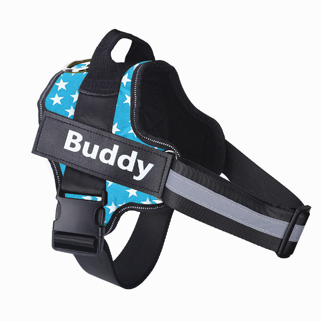Personalized Dog Harness NO PULL Reflective Breathable Adjustable Pet Harness Vest For Small Large Dog Custom Patch Pet Supplies - Samanta Factory