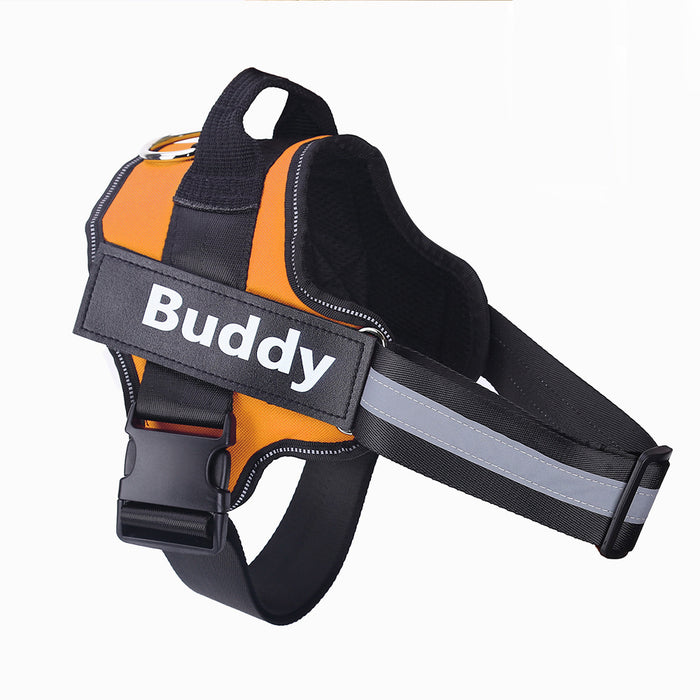 Personalized Dog Harness NO PULL Reflective Breathable Adjustable Pet Harness Vest For Small Large Dog Custom Patch Pet Supplies - Samanta Factory