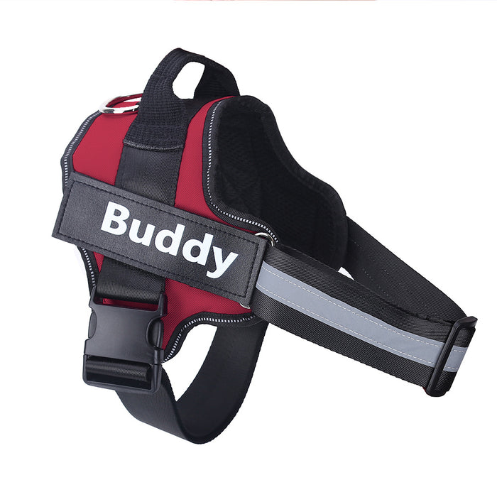 Personalized Dog Harness NO PULL Reflective Breathable Adjustable Pet Harness Vest For Small Large Dog Custom Patch Pet Supplies - Samanta Factory