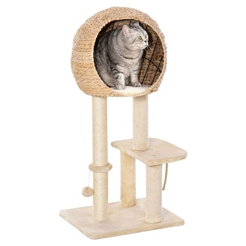 100cm Cat Tree Tower Kitten Climbing Tower W/ Scratching Post Condo  Pawhut - Samanta Factory