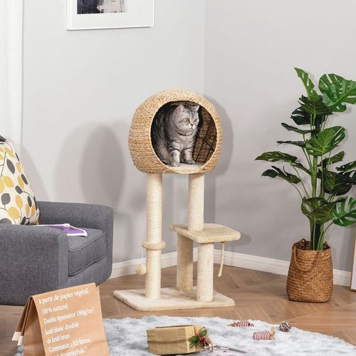 100cm Cat Tree Tower Kitten Climbing Tower W/ Scratching Post Condo  Pawhut - Samanta Factory