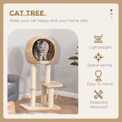 100cm Cat Tree Tower Kitten Climbing Tower W/ Scratching Post Condo  Pawhut - Samanta Factory