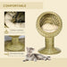 PawHut Raised Cat House, Natural Mat Grass Cat Bed w/ Stand Cushion, 41x 69 cm - Samanta Factory