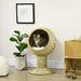 100cm beige cat tree with condo, sisal scratching posts, and play rope – indoor playground for small to medium cats