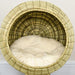 PawHut Raised Cat House, Natural Mat Grass Cat Bed w/ Stand Cushion, 41x 69 cm - Samanta Factory