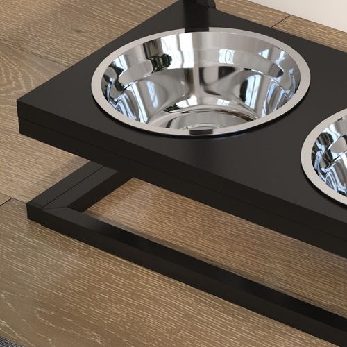 PawHut Raised Dog Bowl w/ Adjustable Height Stand for Small Medium Large Dogs - Samanta Factory