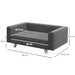 PawHut Elevated Dog Sofa Bed with Cushion for Medium and Small Dogs, Grey - Samanta Factory