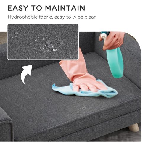 PawHut Elevated Dog Sofa Bed with Cushion for Medium and Small Dogs, Grey - Samanta Factory