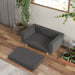 PawHut Elevated Dog Sofa Bed with Cushion for Medium and Small Dogs, Grey - Samanta Factory