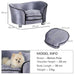 Modern Dog Sofa Couch Puppy Bed Kitten Lounge w/Storage Pocket Removable Cushion - Samanta Factory