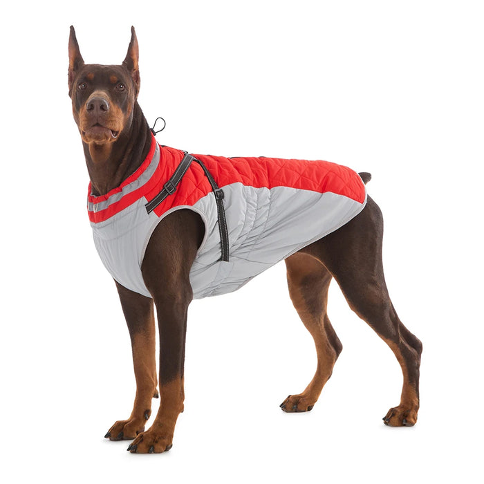 Waterproof Dog Jacket with Harness – Winter Warm Pet Coat for Small & Large Dogs, Labrador, Chihuahua, French Bulldog - Samanta Factory