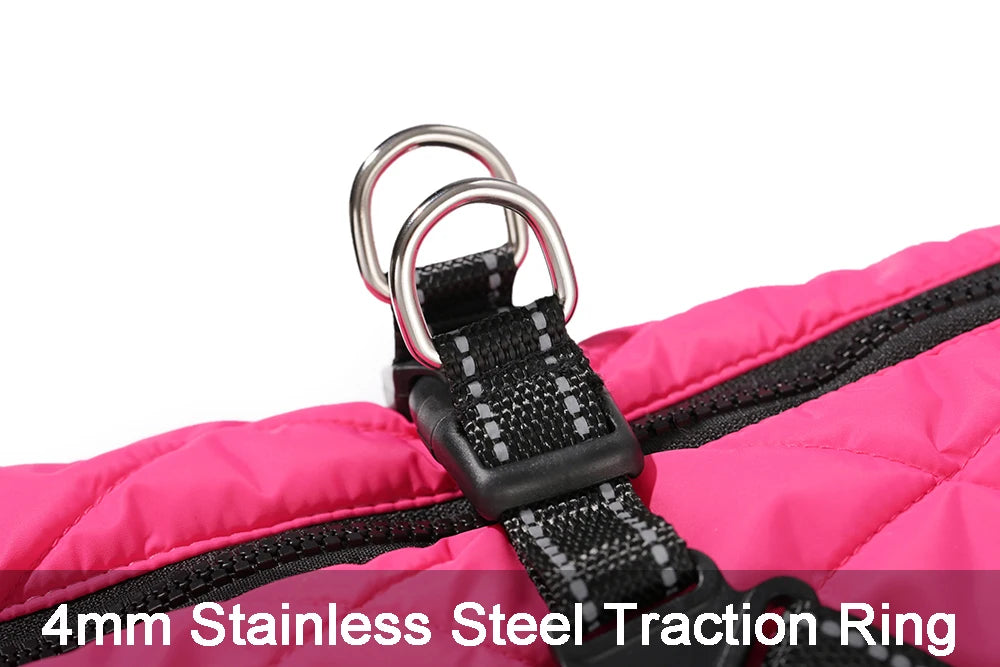Waterproof Dog Jacket with Harness – Winter Warm Pet Coat for Small & Large Dogs, Labrador, Chihuahua, French Bulldog - Samanta Factory