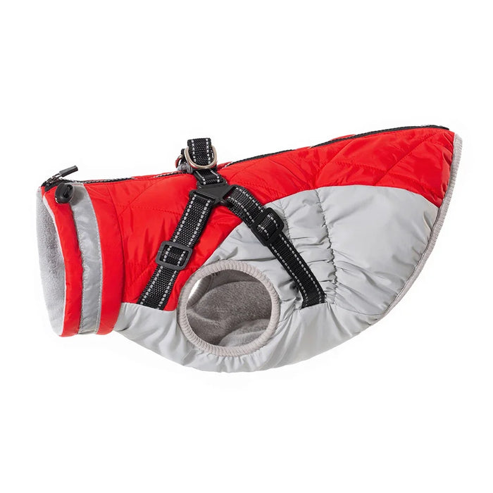 Waterproof Dog Jacket with Harness – Winter Warm Pet Coat for Small & Large Dogs, Labrador, Chihuahua, French Bulldog - Samanta Factory