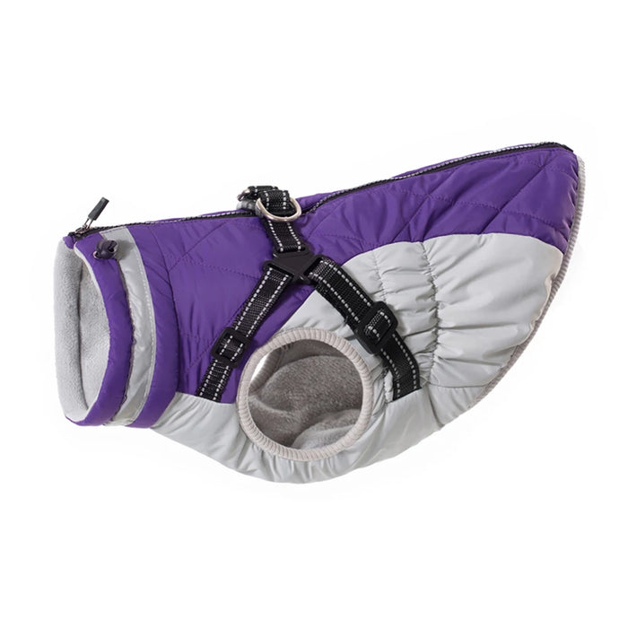 Waterproof Dog Jacket with Harness – Winter Warm Pet Coat for Small & Large Dogs, Labrador, Chihuahua, French Bulldog - Samanta Factory