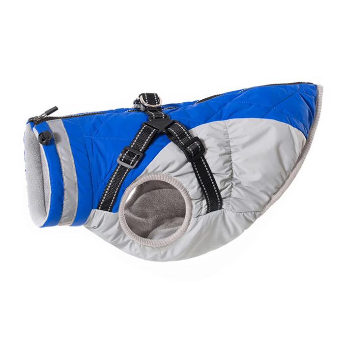 Waterproof Dog Jacket with Harness – Winter Warm Pet Coat for Small & Large Dogs, Labrador, Chihuahua, French Bulldog - Samanta Factory