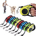  Retractable Dog Leash – Adjustable 3M/5M Leash with One-Hand Brake System