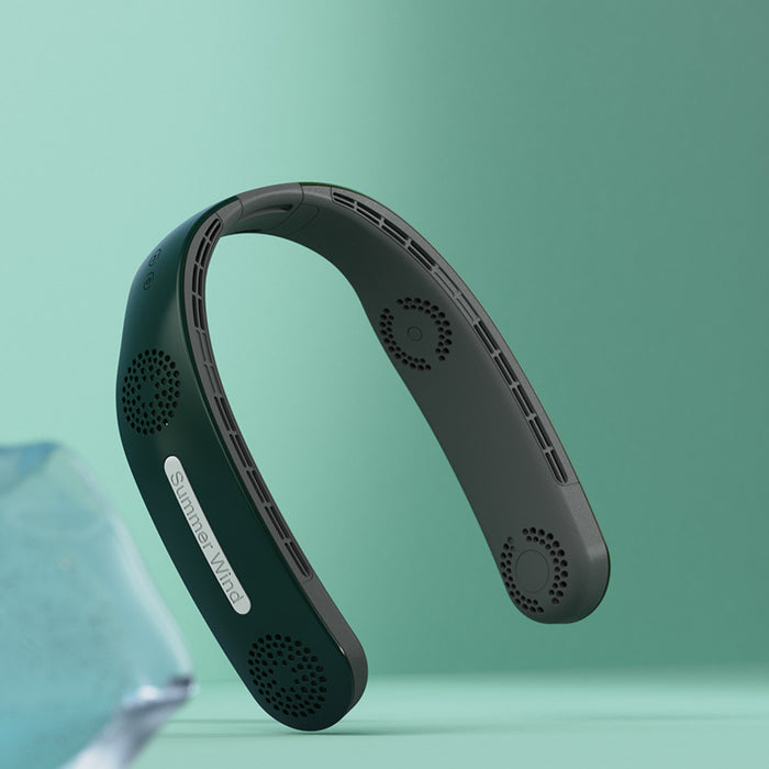 🌀 MUTE NECK FAN | 8-12H USB Cooling, Leafless & Adjustable 🌬️ (Perfect for Hiking, Commutes! £20) - Samanta Factory