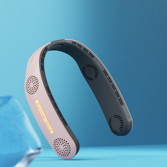 🌀 MUTE NECK FAN | 8-12H USB Cooling, Leafless & Adjustable 🌬️ (Perfect for Hiking, Commutes! £20) - Samanta Factory