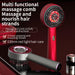 Red electric scalp massage comb with red light therapy and oil applicator for anti-hair loss treatment