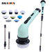 9-in-1 Electric Spin Scrubber with LED Display and Extendable Handle for Bathroom & Kitchen Cleaning

