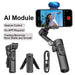 AOCHUAN Smart XE smartphone gimbal with 3-axis stabilization and face tracking for content creators
